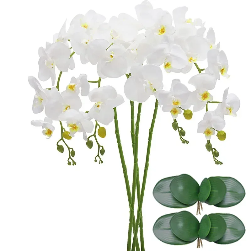 4 pcs Artificial Orchid Stems Flowers 32 Inch Faux Phalaenopsis Branches for Home Office Wedding Decoration
4 pcs Artificial Orchid Stems Flowers 32 Inch Faux Phalaenopsis Branches for Home Office Wedding Decoration