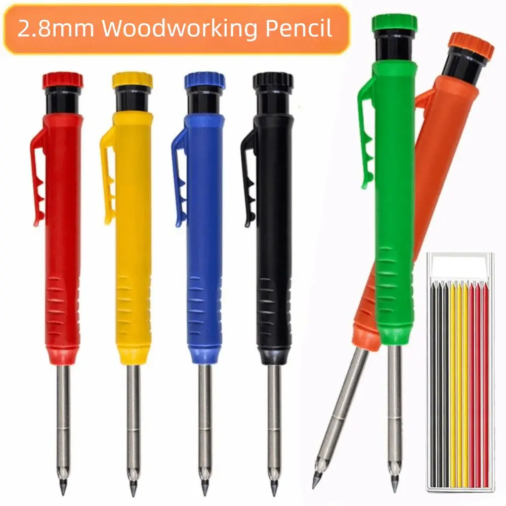 10Pcs Solid Construction Mechanical Carpenter Pencil Long Nib with 9 Refills Lead core Deep Hole Marker Long Head
10Pcs Solid Construction Mechanical Carpenter Pencil Long Nib with 9 Refills Lead core Deep Hole Marker Long Head