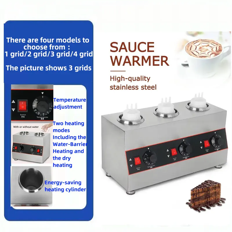 LX Commercial Chocolate Heater Sauce Warmer Sauce Insulation Machine 1/2/3/4 Bottles Soy Jam Heater Filling Machine
LX Commercial Chocolate Heater Sauce Warmer Sauce Insulation Machine 1/2/3/4 Bottles Soy Jam Heater Filling Machine