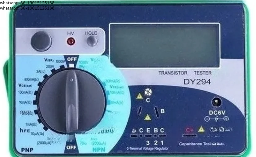 DY294 Digital Transistor Tester - Analyzer for Measuring Rated Voltage of Charged Containers (Precision Instrument)
DY294 Digital Transistor Tester - Analyzer for Measuring Rated Voltage of Charged Containers (Precision Instrument)
