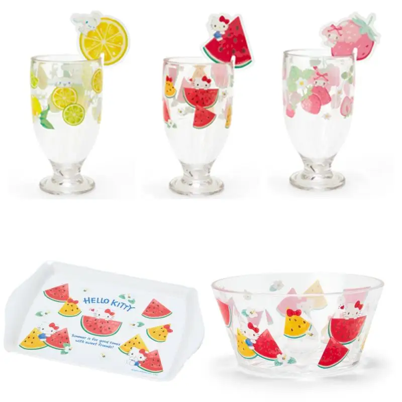 Japan Sanrio Cartoon Fruit Series Plastic Water Bottle Juice Cup Tray Stir Stick Character Kitty Melody Kuromi Toy for Girl Gift
Japan Sanrio Cartoon Fruit Series Plastic Water Bottle Juice Cup Tray Stir Stick Character Kitty Melody Kuromi Toy for Girl Gift