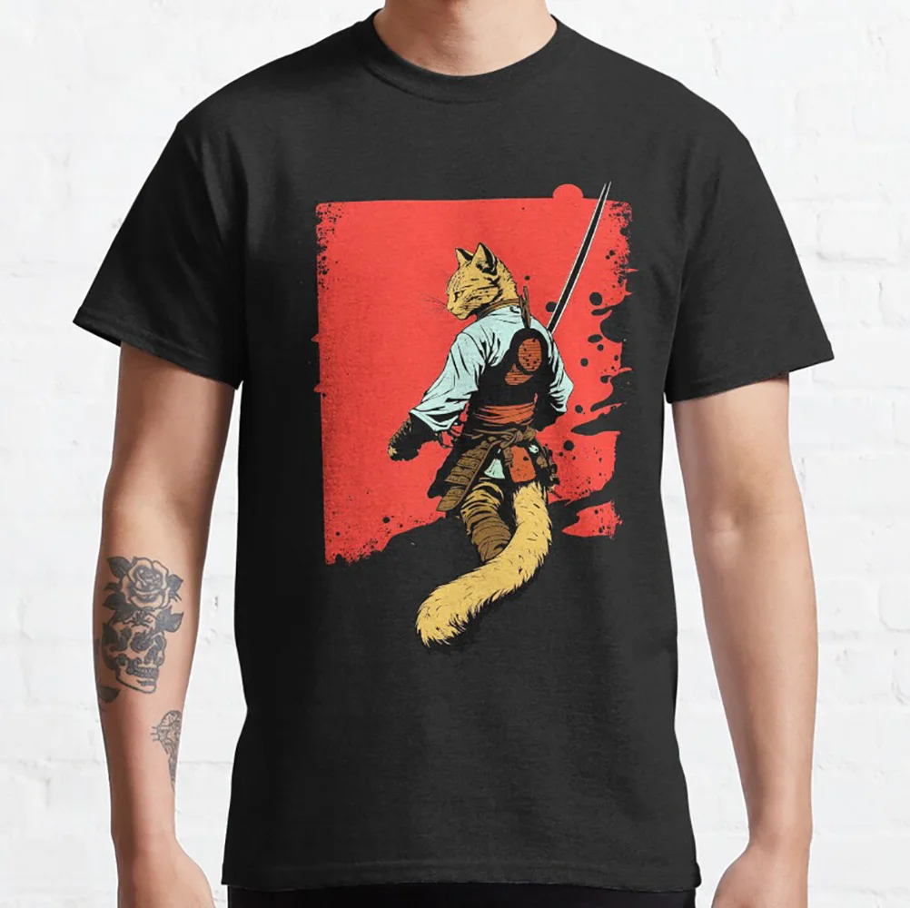 Samurai Cat the Purrrrtector Gift t shirt for Cat lover 100% cotton tee Short sleeve Graphic clothes All size tops S-6XL
Samurai Cat the Purrrrtector Gift t shirt for Cat lover 100% cotton tee Short sleeve Graphic clothes All size tops S-6XL