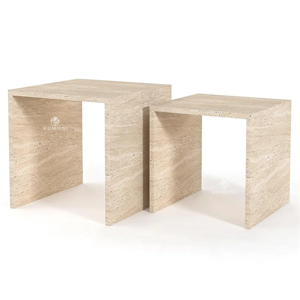 &d Travertine Square 2 Side Table
&d Travertine Square 2 Side Table