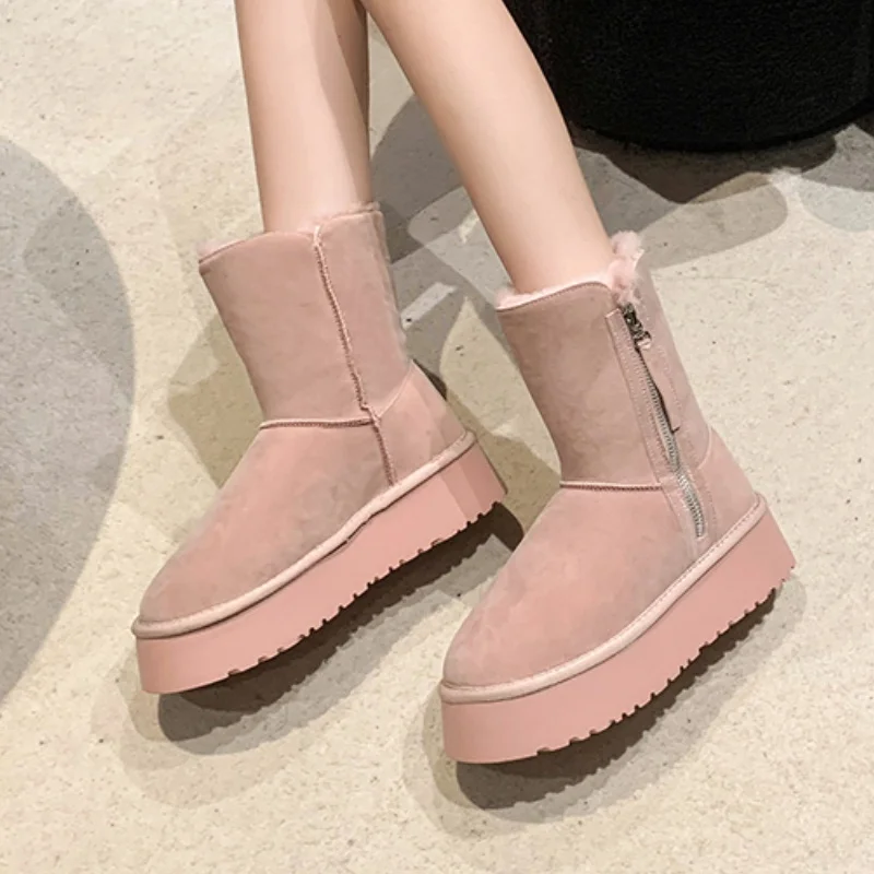 Flats Platform Women Snow Ankle Boots 2025 Short Plush Warm Motorcycle Cotton Shoes Winter New Brand Casual Sports Boots Zapatos
Flats Platform Women Snow Ankle Boots 2025 Short Plush Warm Motorcycle Cotton Shoes Winter New Brand Casual Sports Boots Zapatos