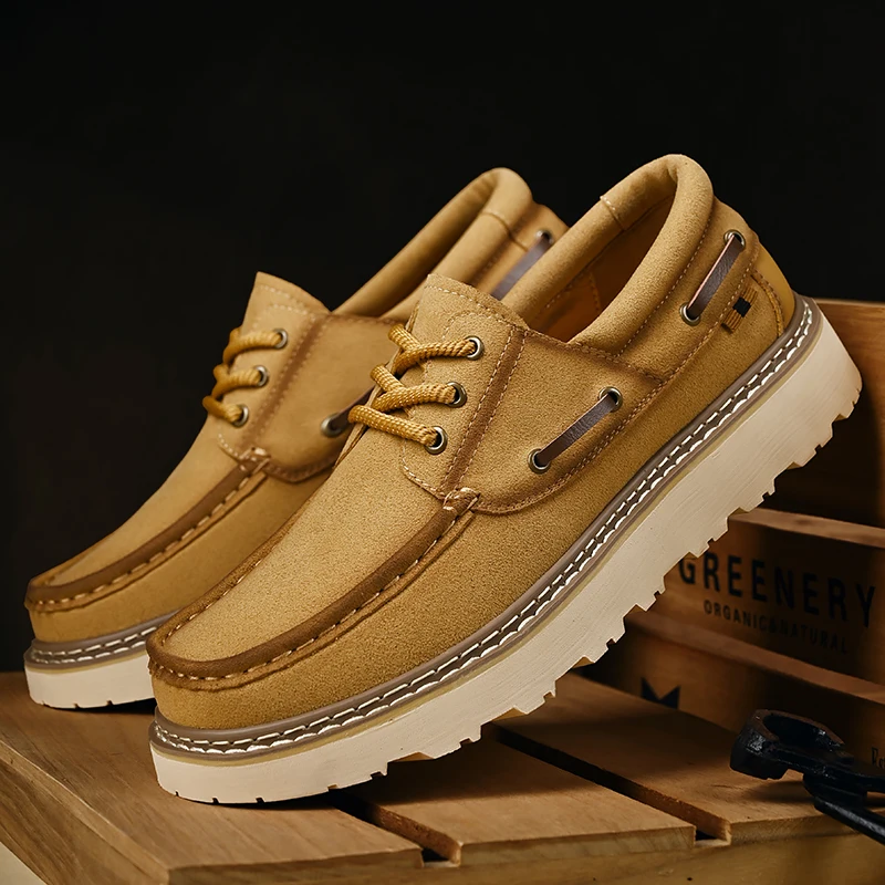 Мужская противоскользящая модная повседневная спортивная обувь на толстой подошве в стиле ретро с низким берцем, деловые матовые дышащие туфли с круглым носком
Мужская противоскользящая модная повседневная спортивная обувь на толстой подошве в стиле ретро с низким берцем, деловые матовые дышащие туфли с круглым носком