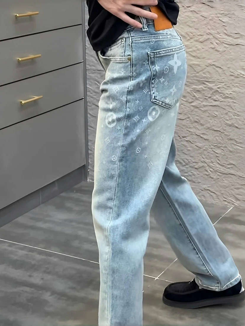 Men's Retro Luxury Trendy Straight Leg Jeans Spring Autumn New Style Individual Print Loose Fit Casual Wear Youth Popular
Men's Retro Luxury Trendy Straight Leg Jeans Spring Autumn New Style Individual Print Loose Fit Casual Wear Youth Popular