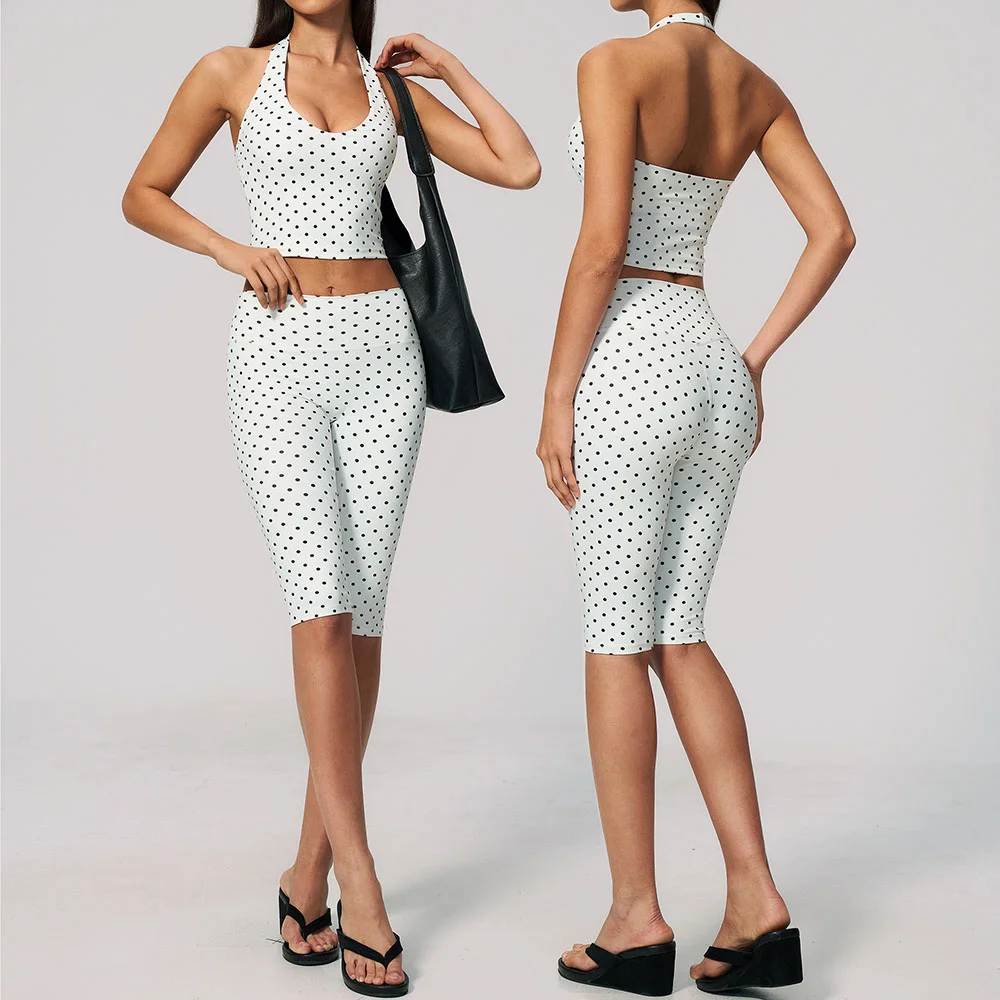 Women's Tracksuits 2PCS Yoga Suit Gym Fitness Set Polka Dot Yoga Outfits Deep V High-Elasticity Top Athletic Wear Yoga Clothing
Women's Tracksuits 2PCS Yoga Suit Gym Fitness Set Polka Dot Yoga Outfits Deep V High-Elasticity Top Athletic Wear Yoga Clothing