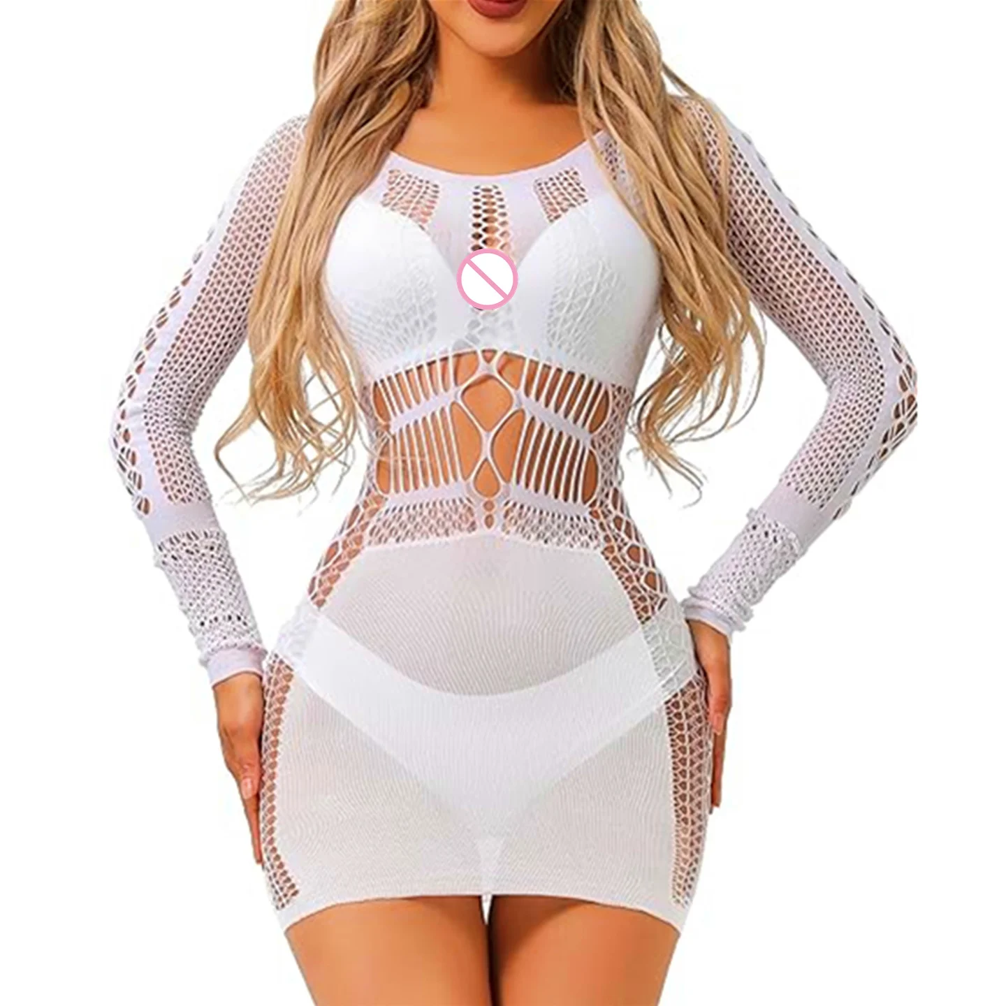 Plus Size Sexy Lingerie Long Sleeve Hollow Backless Mesh Bodysuit Hip Skirt Short Skirt Erotic Teddies for Women Dress
Plus Size Sexy Lingerie Long Sleeve Hollow Backless Mesh Bodysuit Hip Skirt Short Skirt Erotic Teddies for Women Dress
