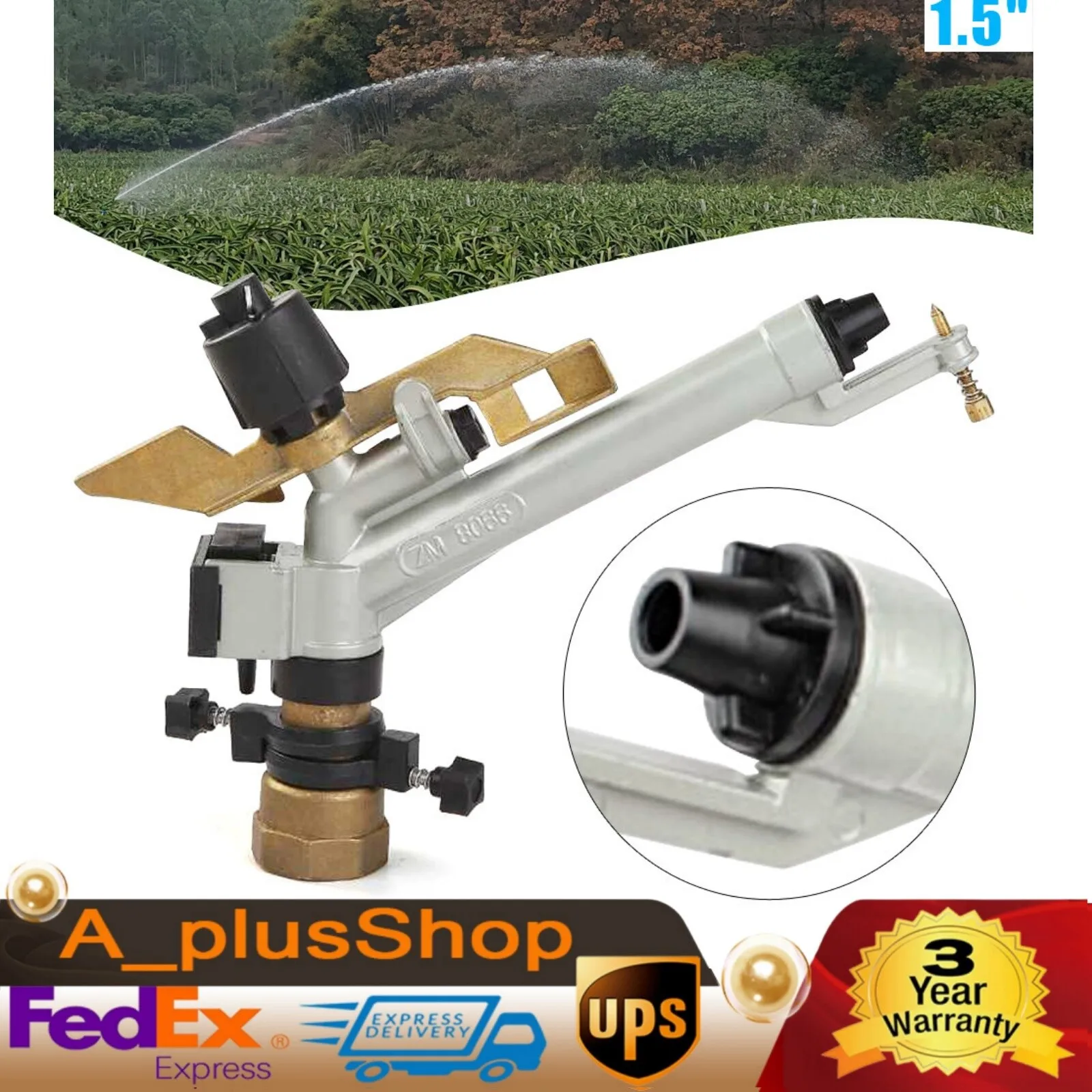 High-Quality 1.5" Impact Sprinkler - 360 ° Adjustable Long Range Watering Kit for Agriculture, Lawn and Irrigation Systems
High-Quality 1.5" Impact Sprinkler - 360 ° Adjustable Long Range Watering Kit for Agriculture, Lawn and Irrigation Systems