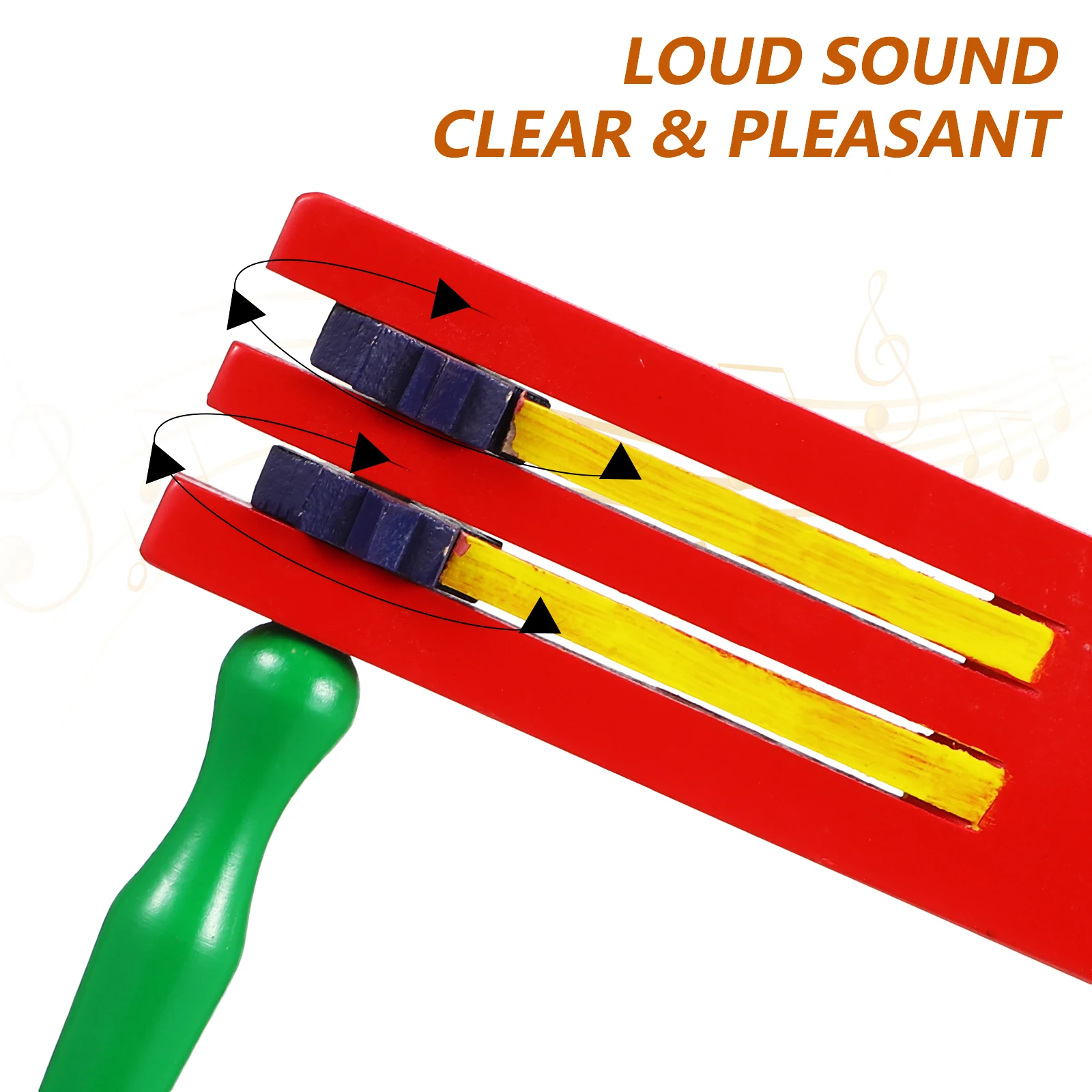 2 pcs Wooden Ratchet Toys Portable Size Safe Kids Musical Instrument Soundboard Grasping Hearing Growth Fun Activities
2 pcs Wooden Ratchet Toys Portable Size Safe Kids Musical Instrument Soundboard Grasping Hearing Growth Fun Activities