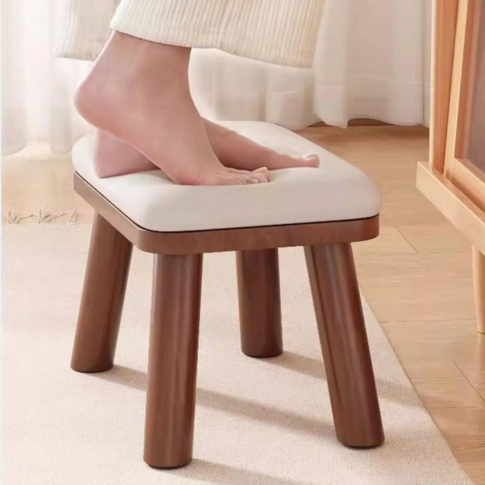 Wooden Shoe Changing Stool Versatile Upholstered Footstool Padded Vanity Stool Modern Design Household Furniture for Children
Wooden Shoe Changing Stool Versatile Upholstered Footstool Padded Vanity Stool Modern Design Household Furniture for Children