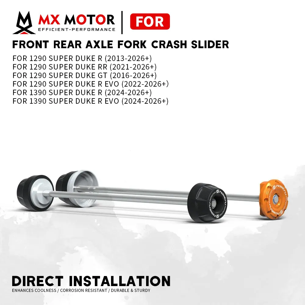 Motorcycle Front Rear Axle Fork Crash Slider For 1290 1390 Super Duke R EVO RR GT 2013-2026 Rocker Arm Anti-collision Slider
Motorcycle Front Rear Axle Fork Crash Slider For 1290 1390 Super Duke R EVO RR GT 2013-2026 Rocker Arm Anti-collision Slider