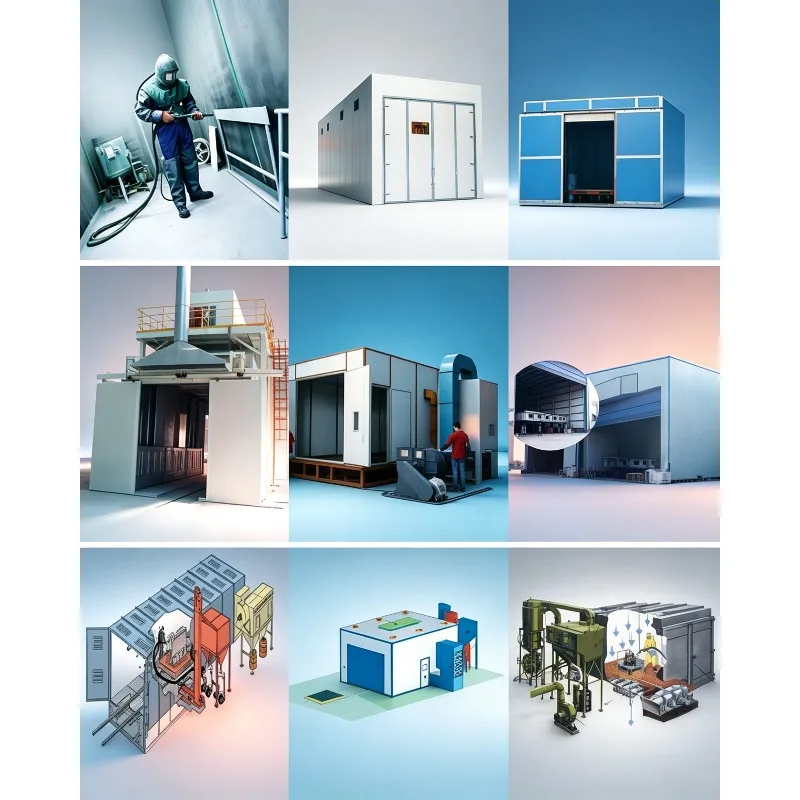 Sand Shot Blasting Room/Cabinet/Chamber Sandblasting and Powder Coating Installation Industrial Blast Room with Dust Collector
Sand Shot Blasting Room/Cabinet/Chamber Sandblasting and Powder Coating Installation Industrial Blast Room with Dust Collector