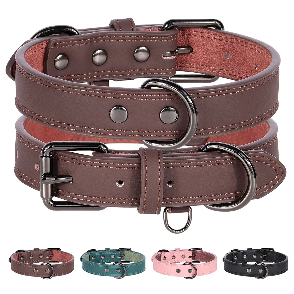 Soft Durable Real Leather Dog Collar Genuine Leather Pet Collars for Small Medium Large Dogs German shepherd Brown Black Pet id
Soft Durable Real Leather Dog Collar Genuine Leather Pet Collars for Small Medium Large Dogs German shepherd Brown Black Pet id