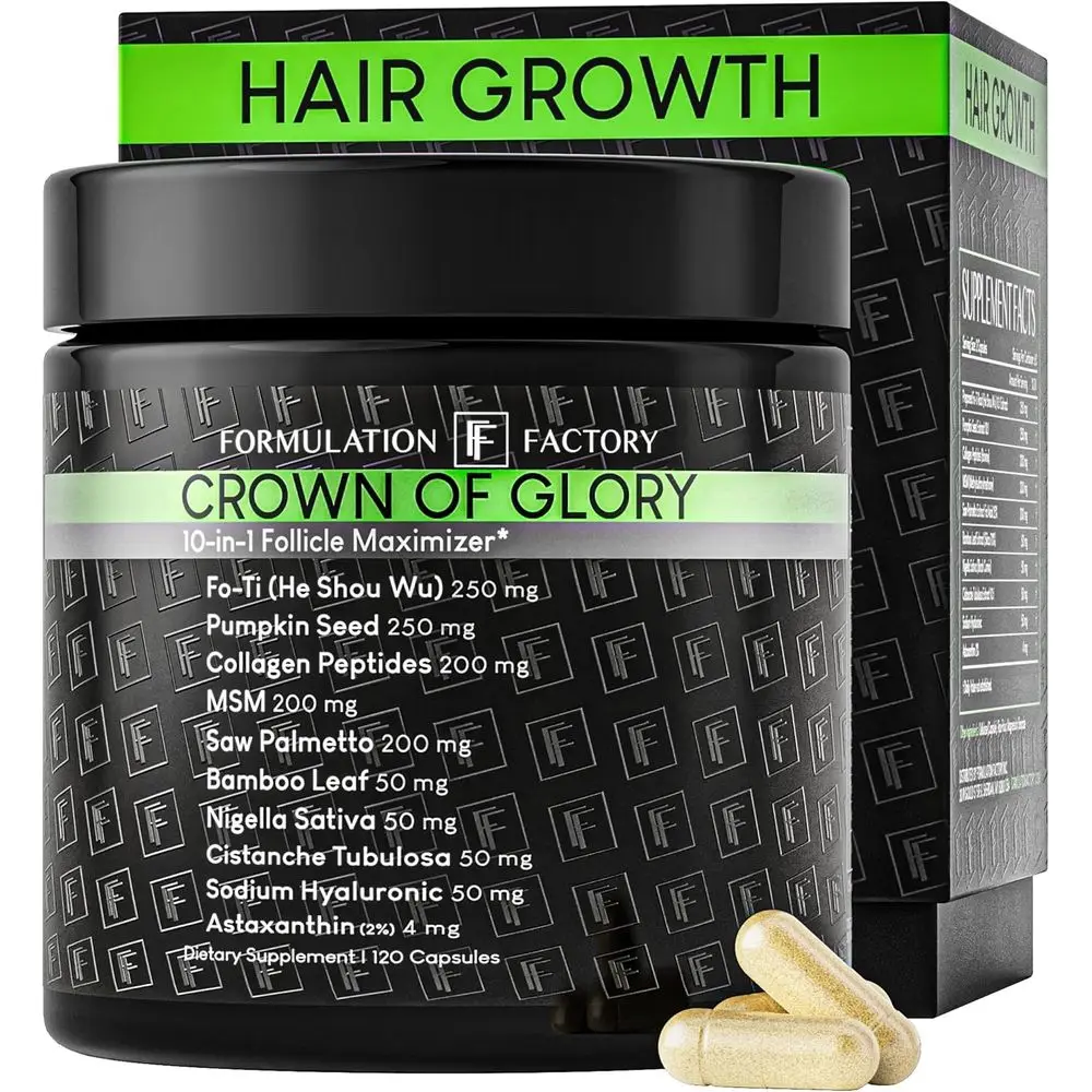 10-in-1 Hair Growth Formula - DHT Blocker with Pumpkin Seed Oil for Men & Women - 120 Capsules, 2-Month Supply
10-in-1 Hair Growth Formula - DHT Blocker with Pumpkin Seed Oil for Men & Women - 120 Capsules, 2-Month Supply