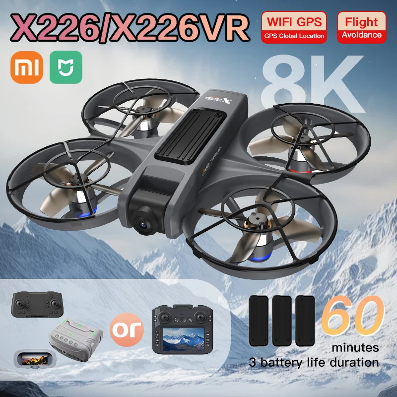 Xiaomi Mijia Mini Drone X226/X226VR Drones 4K Professional Remote Control Helicopter Plane RC Dron Quadcopter Toys Gift for Kids
Xiaomi Mijia Mini Drone X226/X226VR Drones 4K Professional Remote Control Helicopter Plane RC Dron Quadcopter Toys Gift for Kids