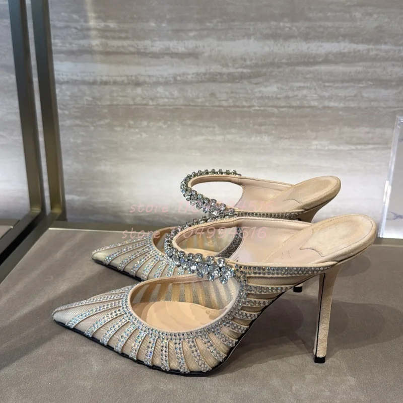Pointed Toe Rhinestone Glitter Sandals Women Patchwork Crystal Strap Stiletto High Heels Lady Summer Elegant Luxury Party Shoes 
Pointed Toe Rhinestone Glitter Sandals Women Patchwork Crystal Strap Stiletto High Heels Lady Summer Elegant Luxury Party Shoes