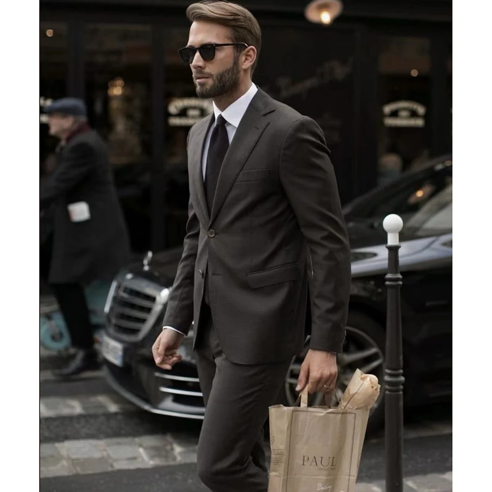 2023 New Wedding Suits For Men Dark Grey Notched Lapel Business Casual Formal Costume Homme Slim Fit 2 Pcs Set Jacket Pants
2023 New Wedding Suits For Men Dark Grey Notched Lapel Business Casual Formal Costume Homme Slim Fit 2 Pcs Set Jacket Pants