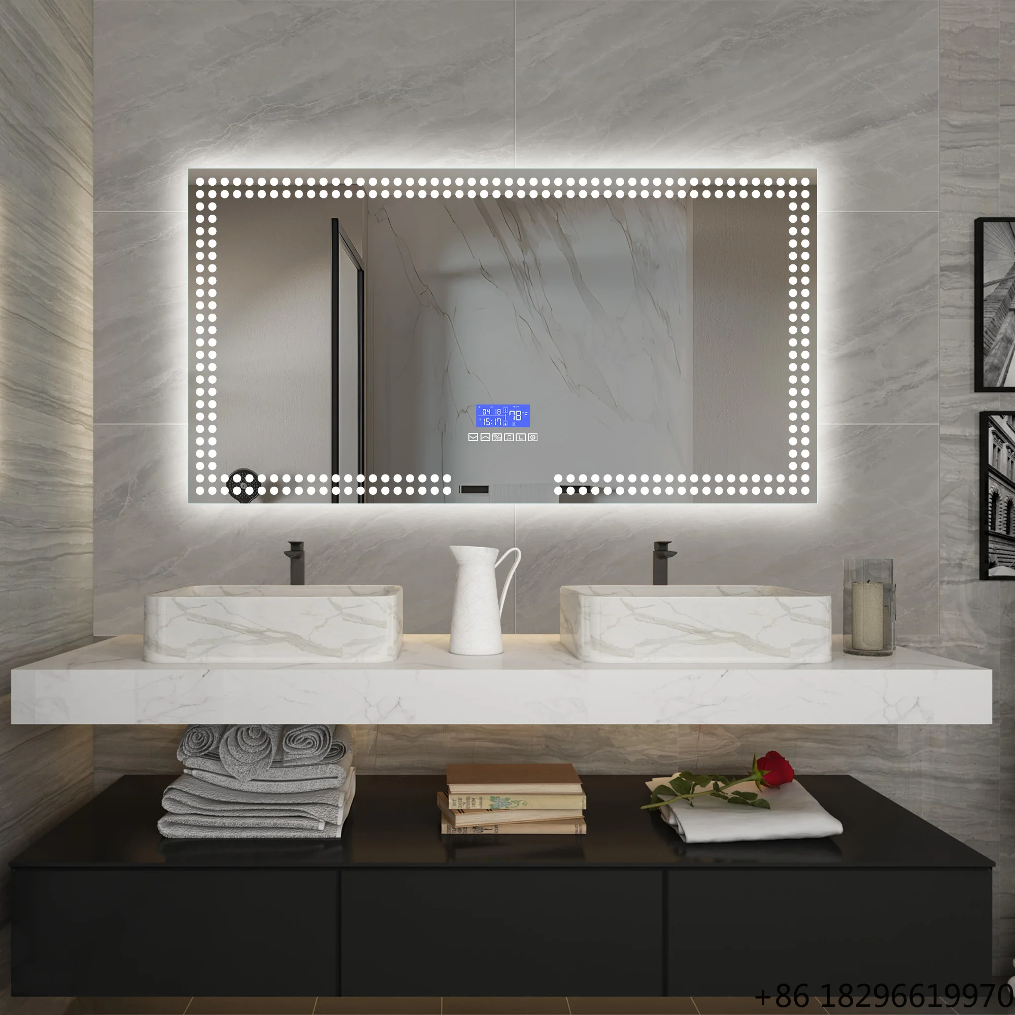 LED Smart Bathroom Bluetooth Time Vanity
LED Smart Bathroom Bluetooth Time Vanity