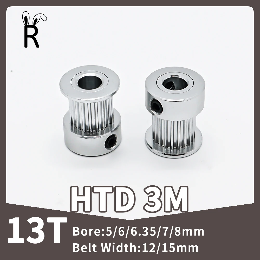 13 Tooth HTD 3M Timing Pulley Bore 5/6/6.35/7/8mm For 3M Belt Pulley Teeth Width 12/15mm 13T 3M Pulley Gear Synchronous Wheels
13 Tooth HTD 3M Timing Pulley Bore 5/6/6.35/7/8mm For 3M Belt Pulley Teeth Width 12/15mm 13T 3M Pulley Gear Synchronous Wheels
