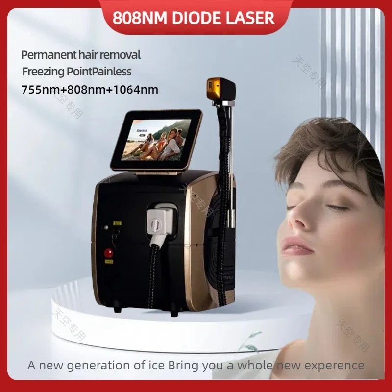 808 Hair Removal Device Diode Laser 3 Wavelengths 3500W High Power 755nm 808nm 1064nm Painless Permanent Hair Removal
808 Hair Removal Device Diode Laser 3 Wavelengths 3500W High Power 755nm 808nm 1064nm Painless Permanent Hair Removal