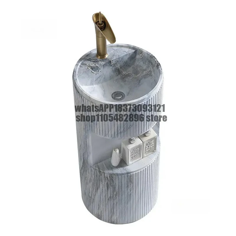 High-end Stone Pedestal Design Washbasins Bathroom Sinks Home Bathroom Balcony Drainage Floor-Stand Utility Sinks for Bathroom
High-end Stone Pedestal Design Washbasins Bathroom Sinks Home Bathroom Balcony Drainage Floor-Stand Utility Sinks for Bathroom