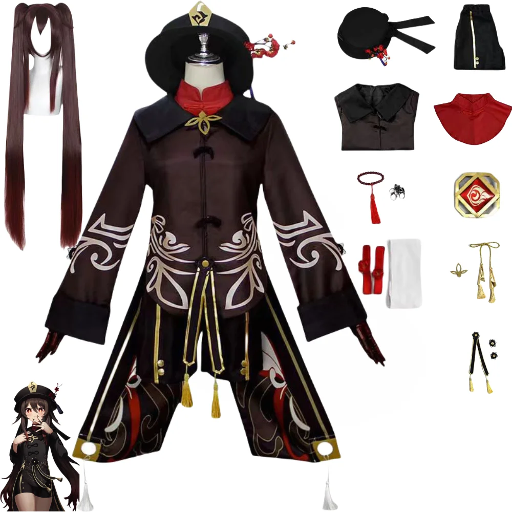 Game Genshin Impact Hu Tao Cosplay Costumes Wigs Halloween Suits Anime Clothes for Women Chinese Style Clothing
Game Genshin Impact Hu Tao Cosplay Costumes Wigs Halloween Suits Anime Clothes for Women Chinese Style Clothing