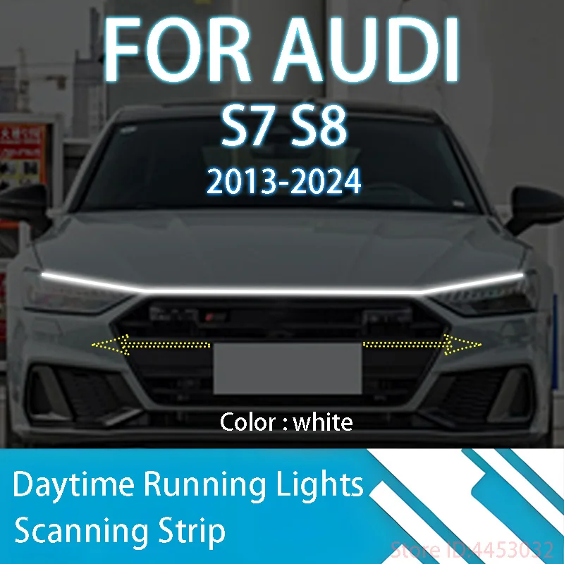 FOR AUDI S7 S8 2013-2024 New upgrade LED Daytime Running Light Scan Starting Car Hood DRL Guide Decorative Ambient Lamp 12V
FOR AUDI S7 S8 2013-2024 New upgrade LED Daytime Running Light Scan Starting Car Hood DRL Guide Decorative Ambient Lamp 12V