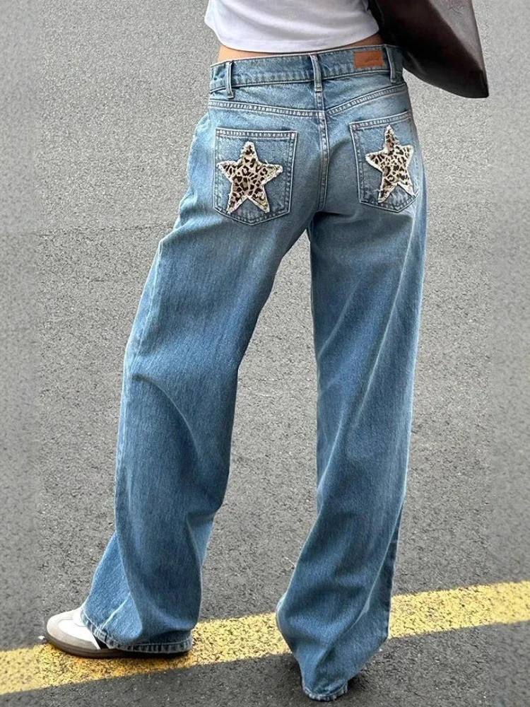 Y2k Star Patchwork Jeans Women Vintage Streetwear Hip Hop Straight Trousers Retro High Waist Gothic Casual Denim Pants
Y2k Star Patchwork Jeans Women Vintage Streetwear Hip Hop Straight Trousers Retro High Waist Gothic Casual Denim Pants