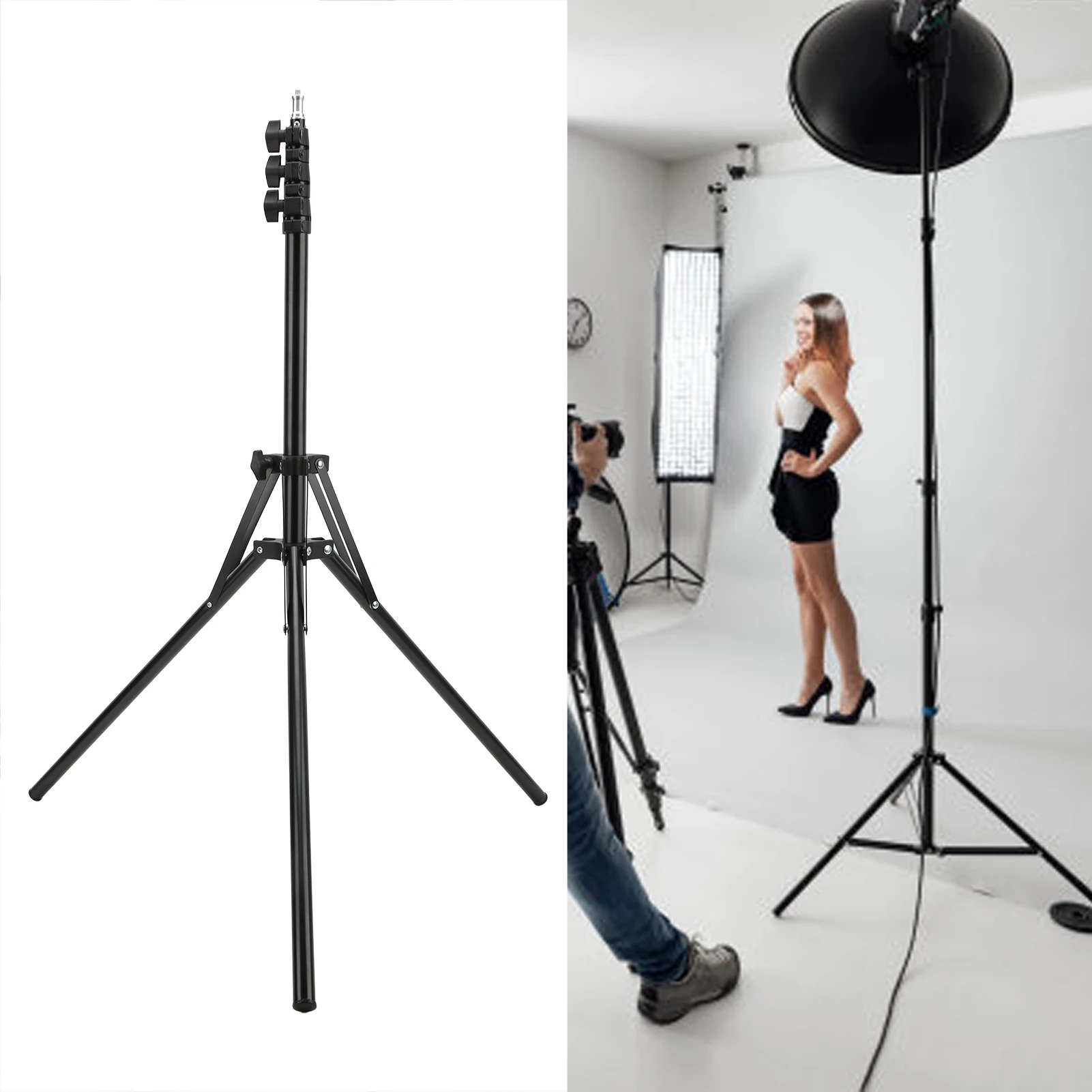 Foldable Tripod With 1/4 Screw 190cm Light Stand Photography Light Softboxes Reflectors Tripod For LED Video Light
Foldable Tripod With 1/4 Screw 190cm Light Stand Photography Light Softboxes Reflectors Tripod For LED Video Light