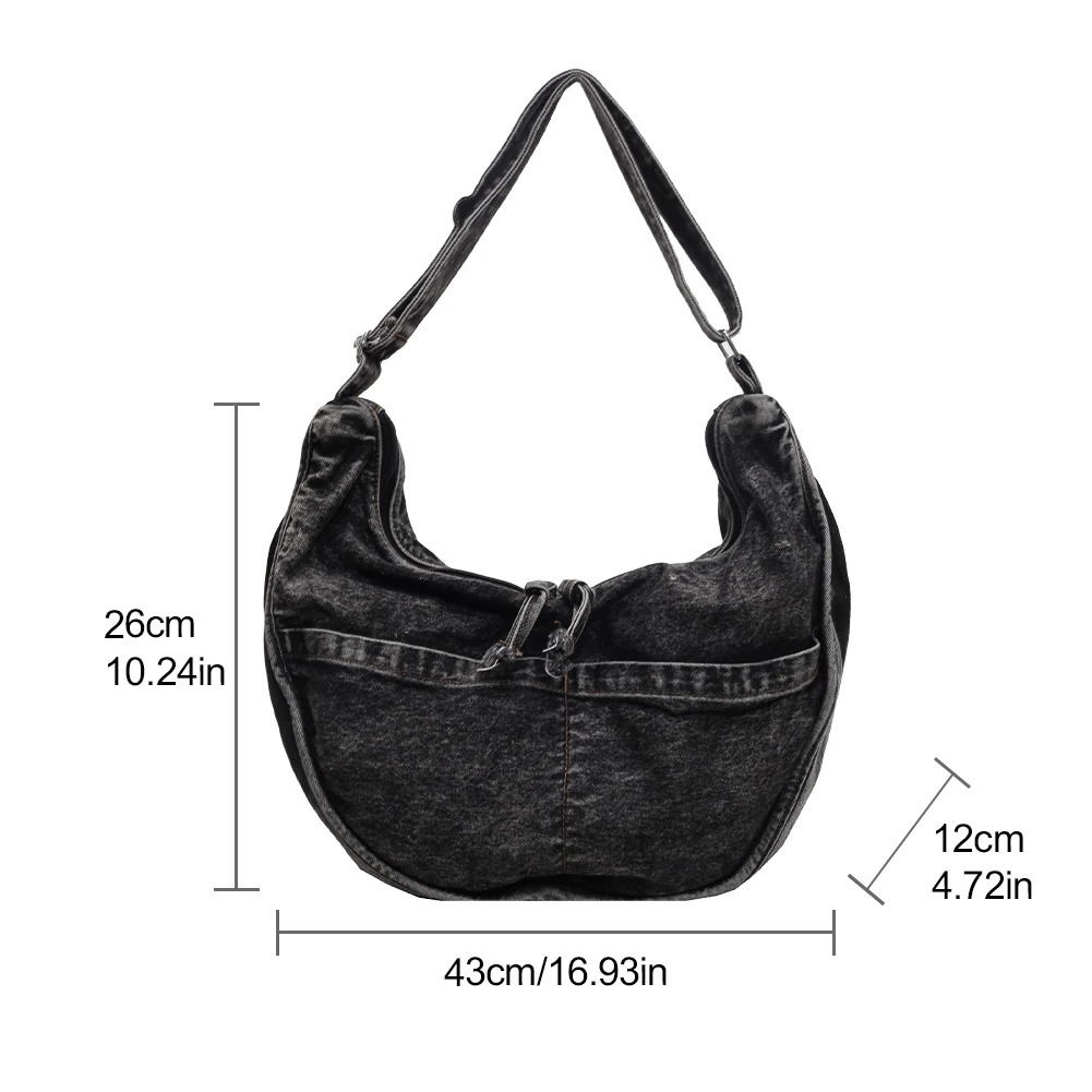 Denim Crossbody Bag Casual Hobo Bag Retro Shoulder Bag Vintage Jean for Women Work Shopping Travel
Denim Crossbody Bag Casual Hobo Bag Retro Shoulder Bag Vintage Jean for Women Work Shopping Travel