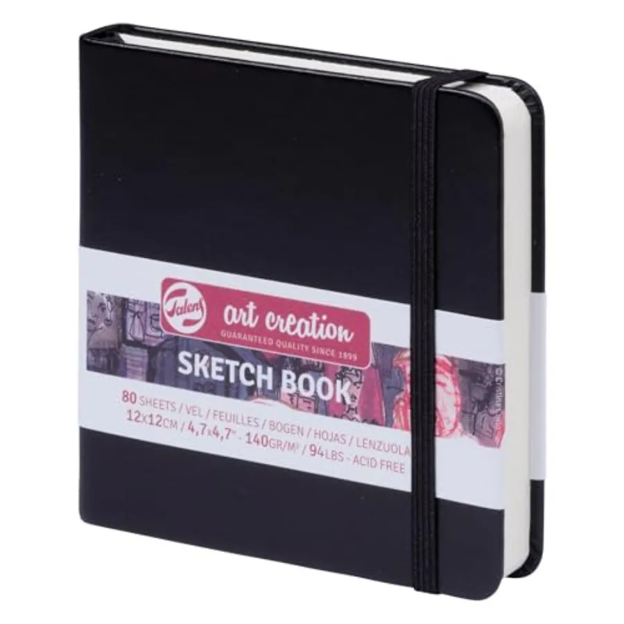 Sketchbook Black 12X12 cm, 140 Grams
Sketchbook Black 12X12 cm, 140 Grams