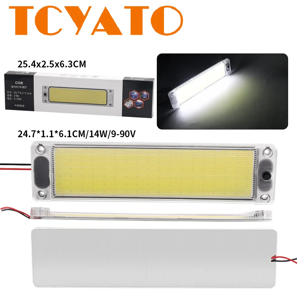 TCYATO A 30CM long white light strip for the interior of a truck, a COB reading light panel
TCYATO A 30CM long white light strip for the interior of a truck, a COB reading light panel