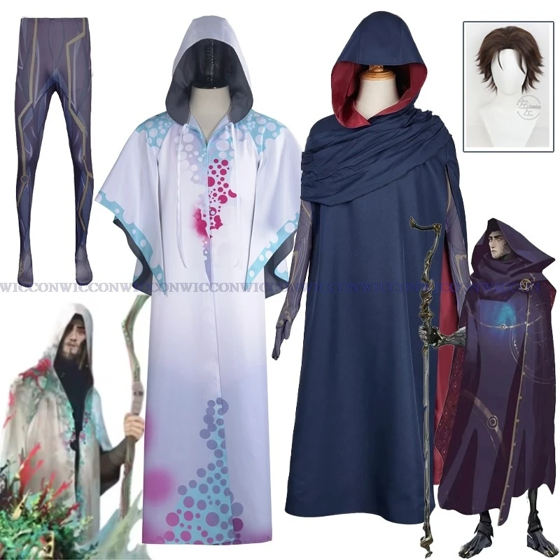 Arcane Viktor Cosplay Fantasy Costume Game Adult Viktor White Cape Wig Dark Blue Costume Roleplay Outfit Halloween Carnival Suit
Arcane Viktor Cosplay Fantasy Costume Game Adult Viktor White Cape Wig Dark Blue Costume Roleplay Outfit Halloween Carnival Suit