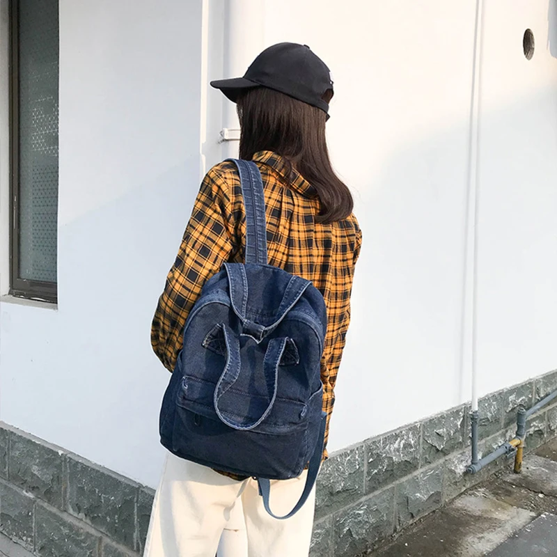 Fashion washed Denim backpack Ladies High Capacity Women Backpacks Travel Bag harajuku backpack handbag
Fashion washed Denim backpack Ladies High Capacity Women Backpacks Travel Bag harajuku backpack handbag
