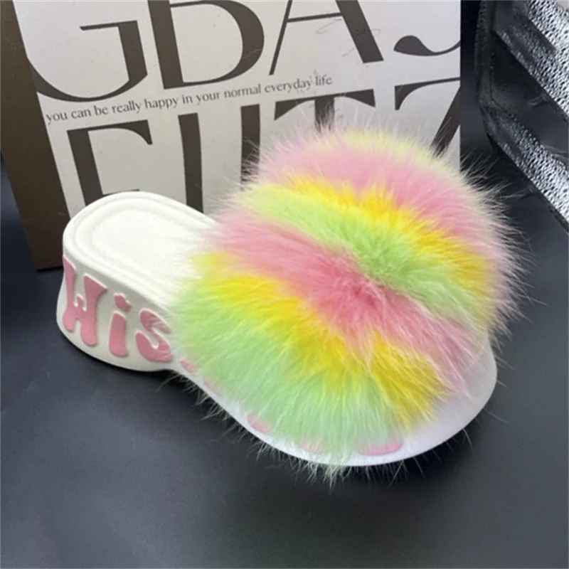 Real Fox Fur Slippers For Women 2026 Summer Fluffy Indoor House Fuzzy Flat Fur Slides Outdoor Fashion Beach Sandals Flip Flops
Real Fox Fur Slippers For Women 2026 Summer Fluffy Indoor House Fuzzy Flat Fur Slides Outdoor Fashion Beach Sandals Flip Flops