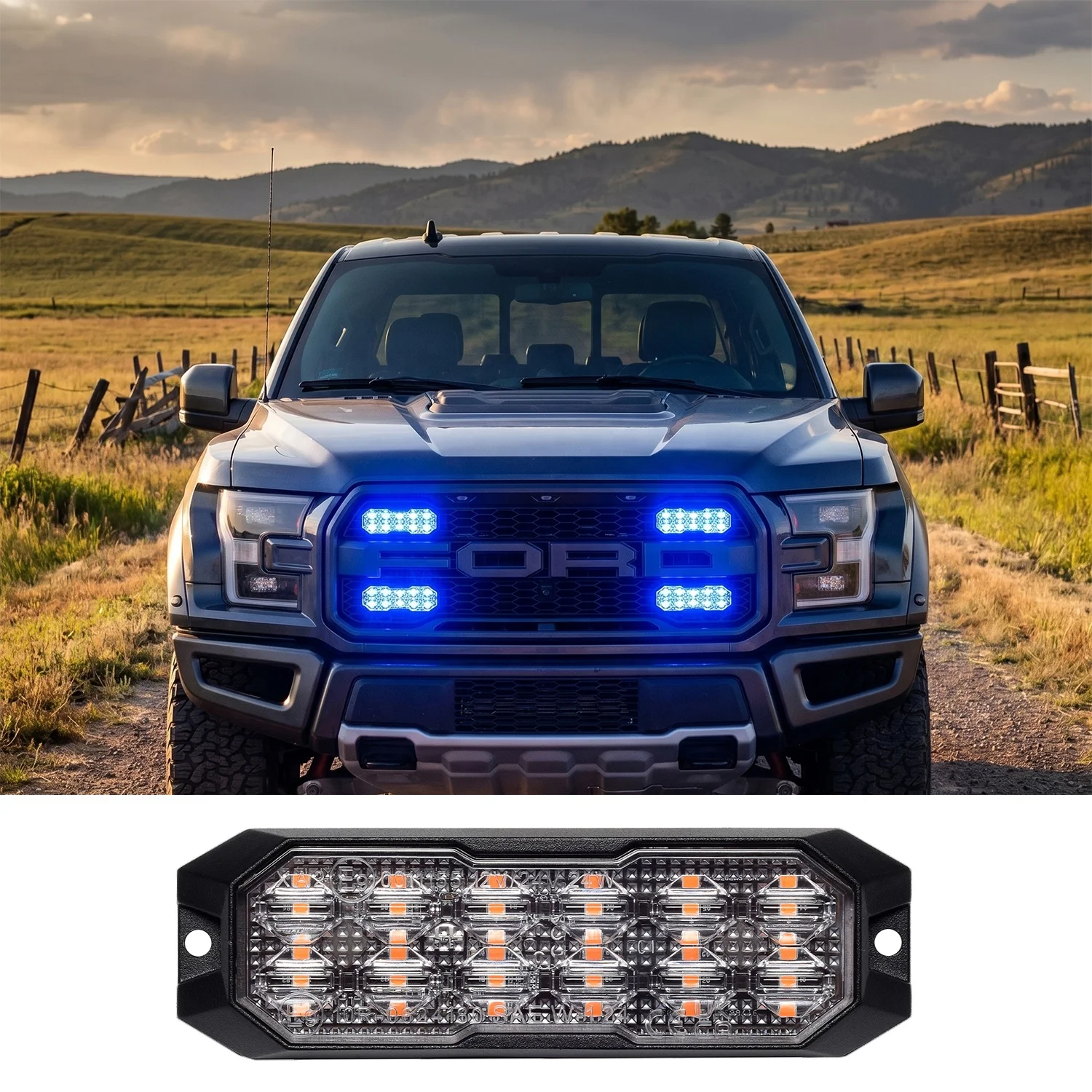 SM3070DS-B 12 Led Smoked Lens Strobe Light ECE R65 IP6K9K 12-24V 16 Patterns Grille Motorcycle Truck Headlight 3 Years Warranty
SM3070DS-B 12 Led Smoked Lens Strobe Light ECE R65 IP6K9K 12-24V 16 Patterns Grille Motorcycle Truck Headlight 3 Years Warranty