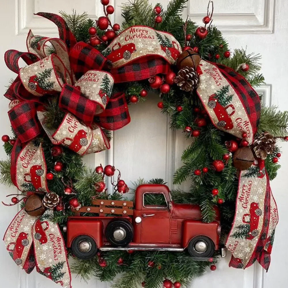 40CM Christmas Wreath Red Truck Front Door Wreath Farmhouse Autumns Harvest Thanksgiving Xmas Decors Vintage Wood Fall Garland
40CM Christmas Wreath Red Truck Front Door Wreath Farmhouse Autumns Harvest Thanksgiving Xmas Decors Vintage Wood Fall Garland