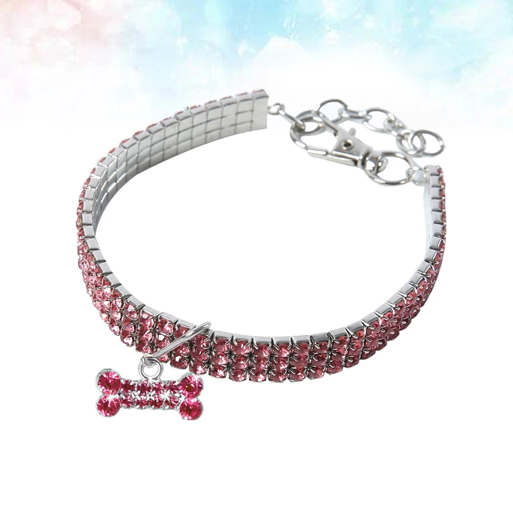 1pc Rhinestone Dog Collar Cat Chain Choker Small Elastic Collars Bone Pendant Shine Pet Accessories Leash Necklace
1pc Rhinestone Dog Collar Cat Chain Choker Small Elastic Collars Bone Pendant Shine Pet Accessories Leash Necklace