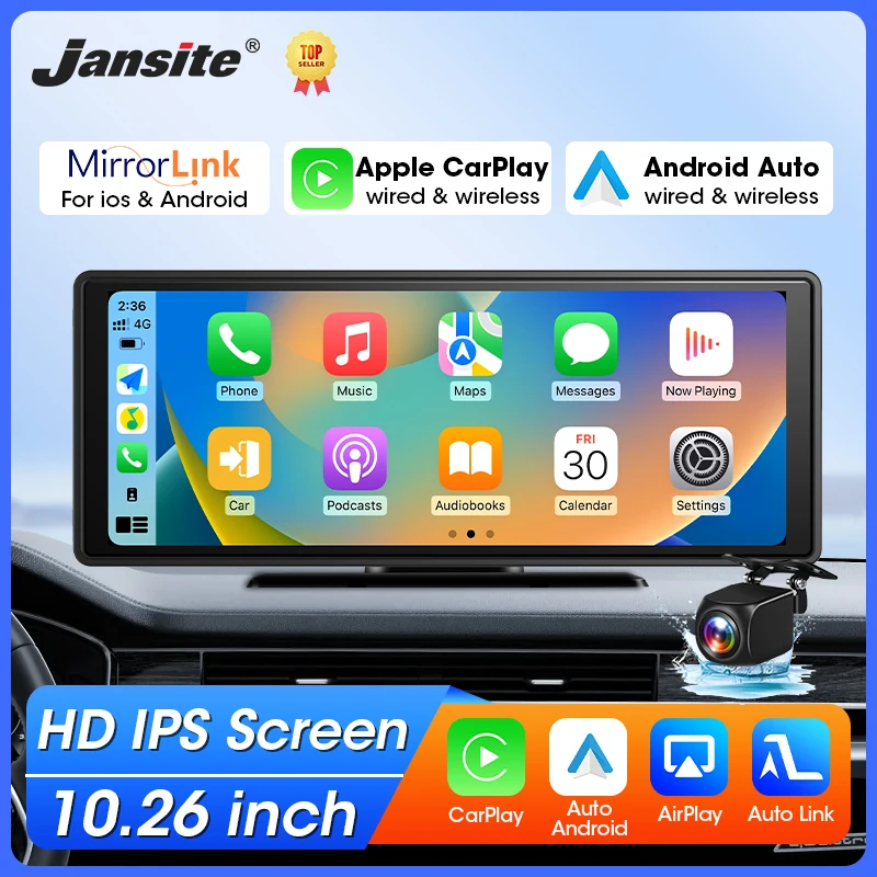 10,26-дюймовый автомобильный зеркальный радиоприемник, мультимедийный видеоплеер, универсальный беспроводной Carplay Android Auto IPS-экран с Bluetooth FM AUX
10,26-дюймовый автомобильный зеркальный радиоприемник, мультимедийный видеоплеер, универсальный беспроводной Carplay Android Auto IPS-экран с Bluetooth FM AUX