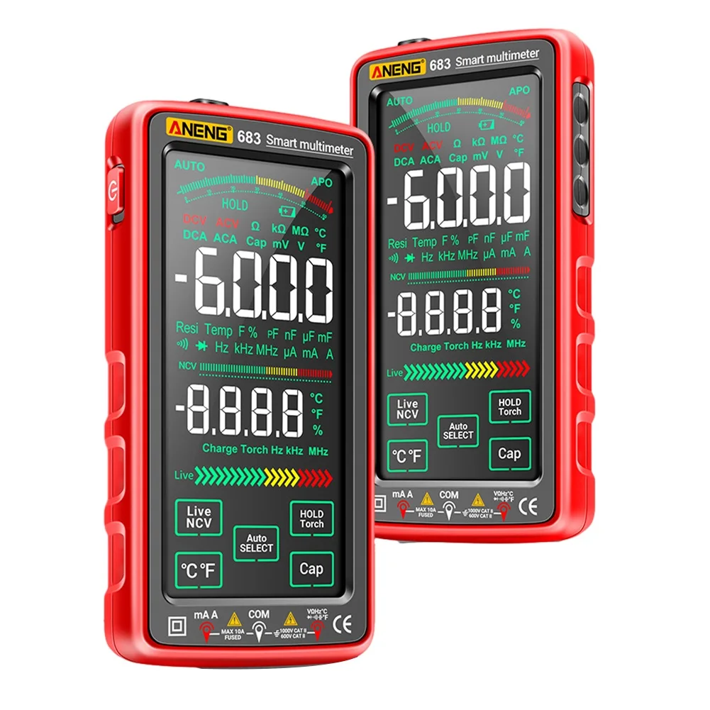 Advanced Technology in Your Hands TouchScreen Multimeter with USB Charging, NCV Induction 683 FullScreen Digital Multimeter
Advanced Technology in Your Hands TouchScreen Multimeter with USB Charging, NCV Induction 683 FullScreen Digital Multimeter