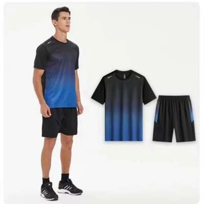 Men's Ice Silk T-shirt Shorts Sets 2024 Summer Sports 2 Pieces Tracksuit Men Outdoor Quick Drying Sportswear Casual Suit Sets
Men's Ice Silk T-shirt Shorts Sets 2024 Summer Sports 2 Pieces Tracksuit Men Outdoor Quick Drying Sportswear Casual Suit Sets