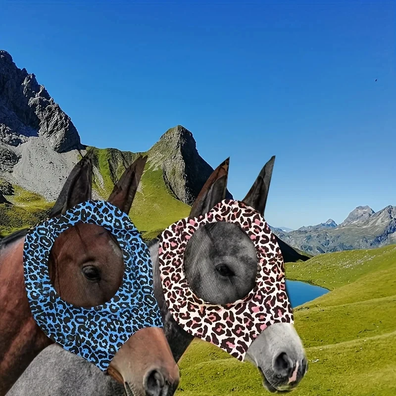 Leopard Print Horse Fly Masks with Ears - Comfortable, Elastic & Durable Riding Gear for Horses
Leopard Print Horse Fly Masks with Ears - Comfortable, Elastic & Durable Riding Gear for Horses