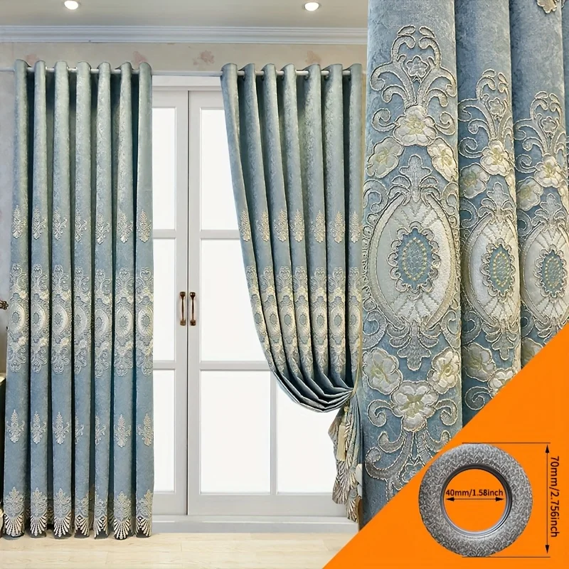 Set of Two Thick, Embroidered Blackout Curtains for a Luxurious Atmosphere in The Bedroom Or Living Room
Set of Two Thick, Embroidered Blackout Curtains for a Luxurious Atmosphere in The Bedroom Or Living Room
