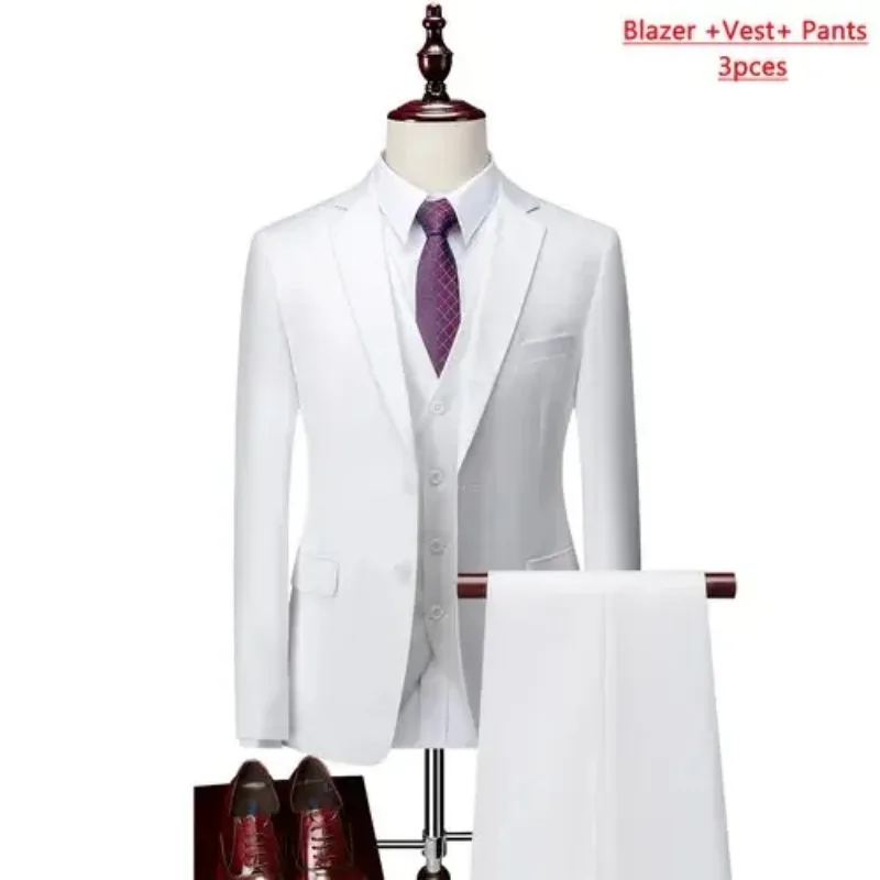 14 Color M-6XL ( Jacket + Vest+Pants ) High-end Brand Formal Business Mens Suit Three-piece Groom Wedding Dress Solid
14 Color M-6XL ( Jacket + Vest+Pants ) High-end Brand Formal Business Mens Suit Three-piece Groom Wedding Dress Solid