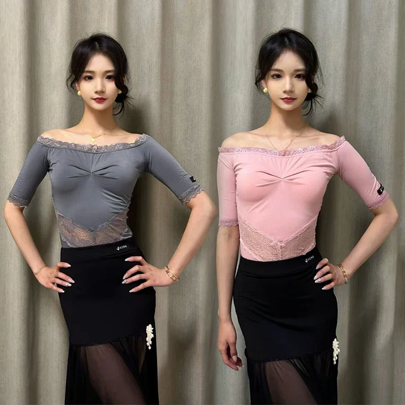 Off Shoulder Ballroom Dance Bodysuit For Women Waltz Performance Costume Adult Dance Tops Stage Clothes Training Clothes
Off Shoulder Ballroom Dance Bodysuit For Women Waltz Performance Costume Adult Dance Tops Stage Clothes Training Clothes