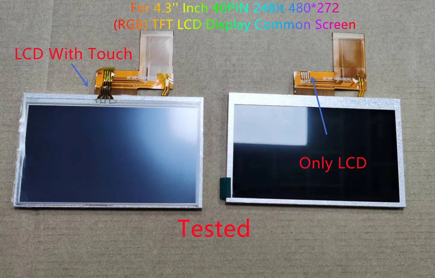 For 4.3'' Inch 40PIN 24Bit 480*272(RGB) TFT LCD Display Common Screen GL043056B0-40 GL04303600-40 ZNL043T702 GL043026-N6 Repair
For 4.3'' Inch 40PIN 24Bit 480*272(RGB) TFT LCD Display Common Screen GL043056B0-40 GL04303600-40 ZNL043T702 GL043026-N6 Repair
