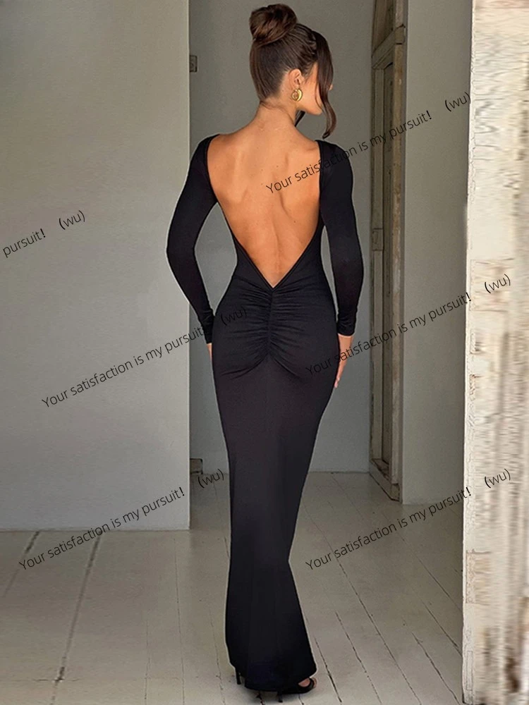 Весеннее элегантное однотонное плиссированное сексуальное платье с длинными рукавами и лямкой на шее, длинное платье, бальный костюм, женский костюм для вечеринки, фестиваля
Весеннее элегантное однотонное плиссированное сексуальное платье с длинными рукавами и лямкой на шее, длинное платье, бальный костюм, женский костюм для вечеринки, фестиваля