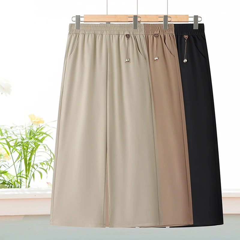 Summer Women Pants Elastic Waist Trousers Casual Solid Woman straight-leg pants
Summer Women Pants Elastic Waist Trousers Casual Solid Woman straight-leg pants