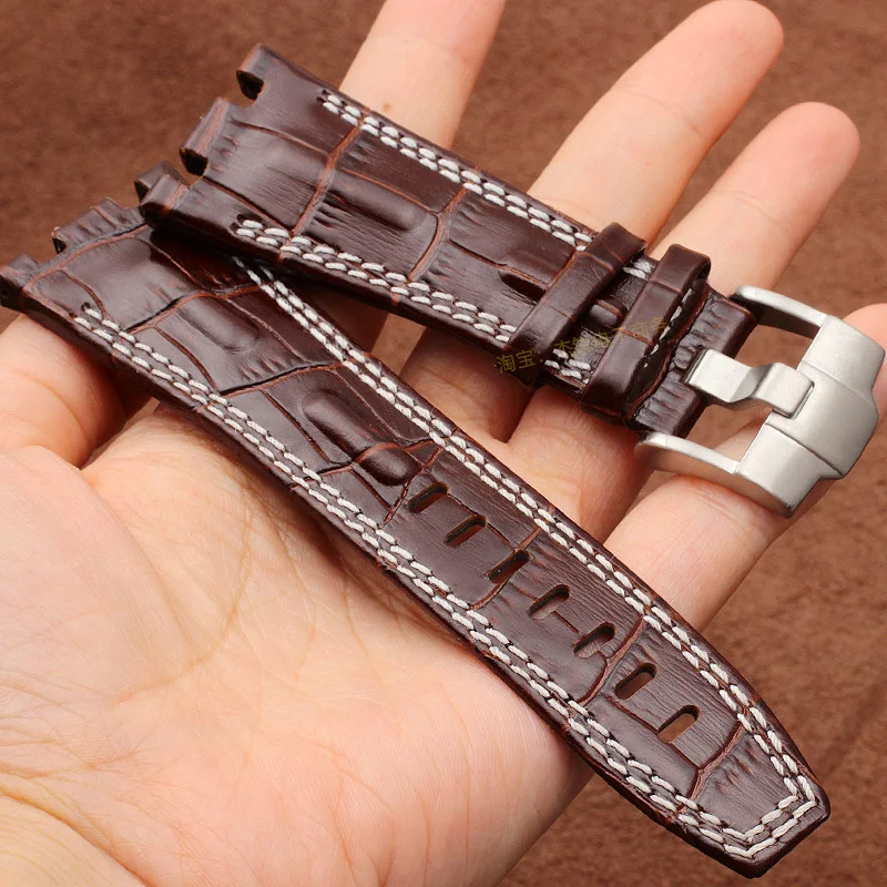 High Quality Genuine Leather Watch Strap For AP 15703 Royal Oak Offshore Series men Watchbands accessories Black Brown 28mm
High Quality Genuine Leather Watch Strap For AP 15703 Royal Oak Offshore Series men Watchbands accessories Black Brown 28mm